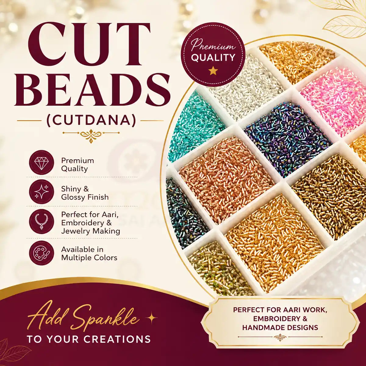 Cutdana or Cut Beads (2mm or 11/0)