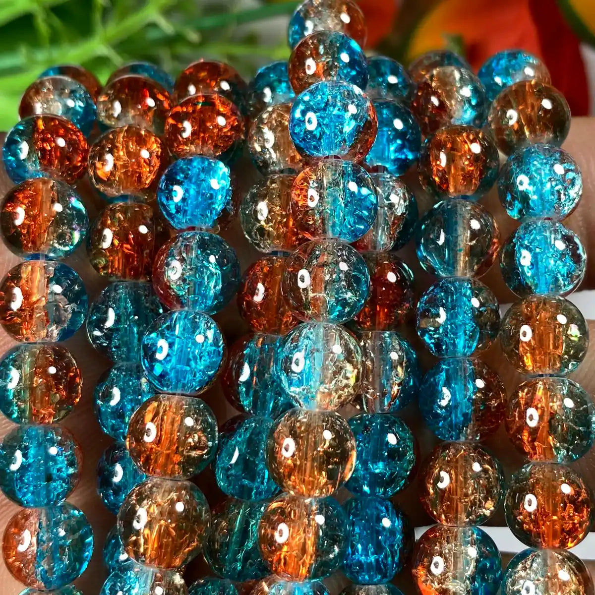 Crackle and Jelly Beads