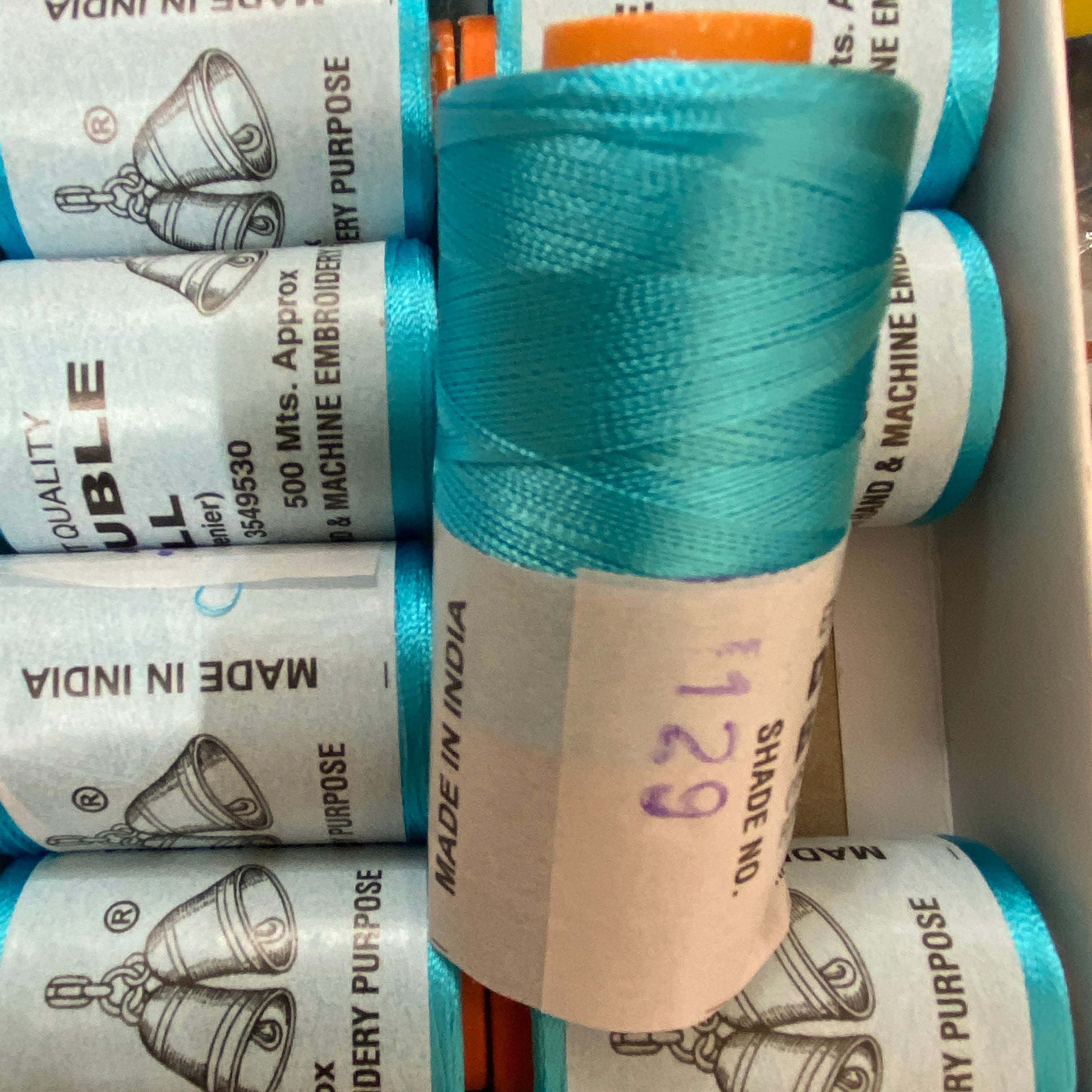 Shade No.129 - Double Bell Silk Thread for Embroidery (1 piece)