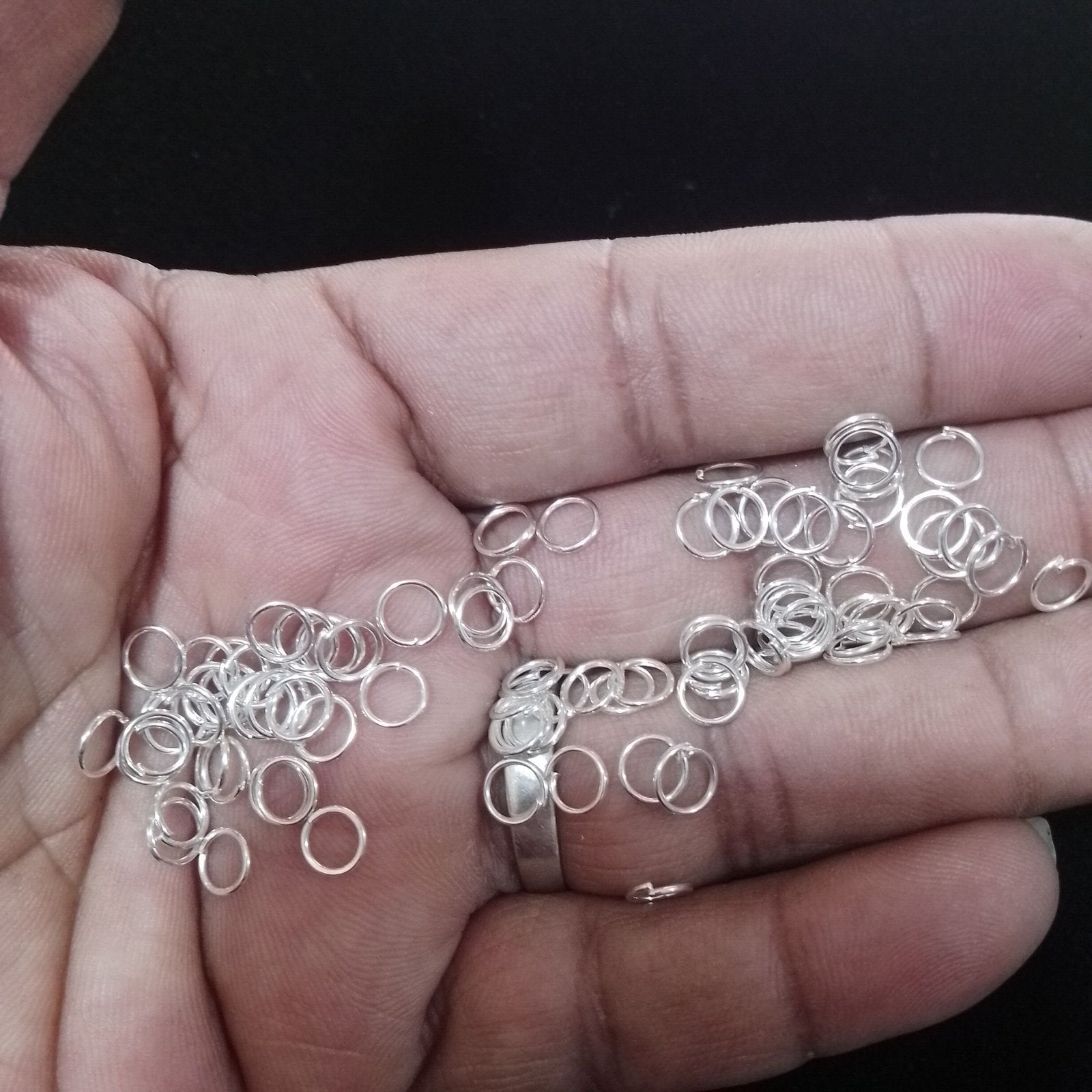 Silver Coated Jump Ring Round 5mm (10grams)