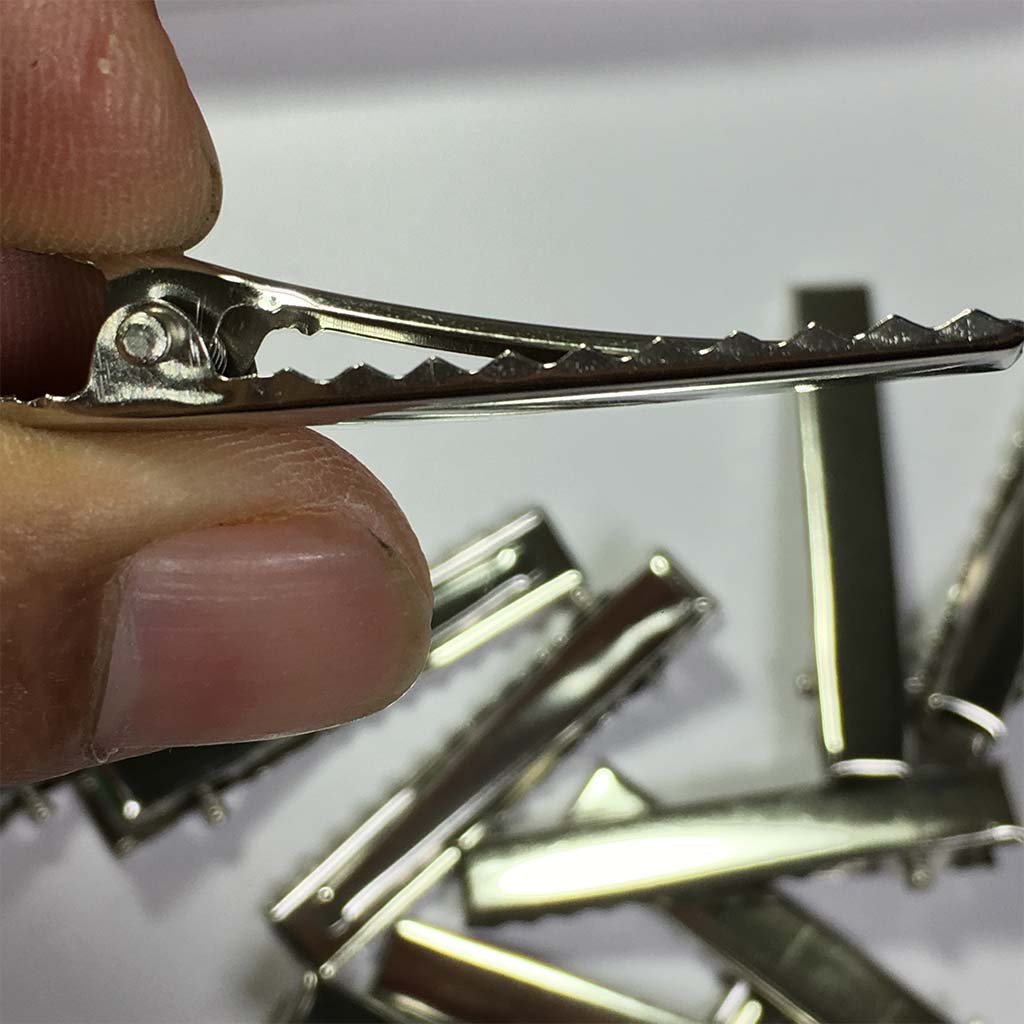 12Pcs Alligator Clips For Making Hair Bow, Flower Accessories Silver