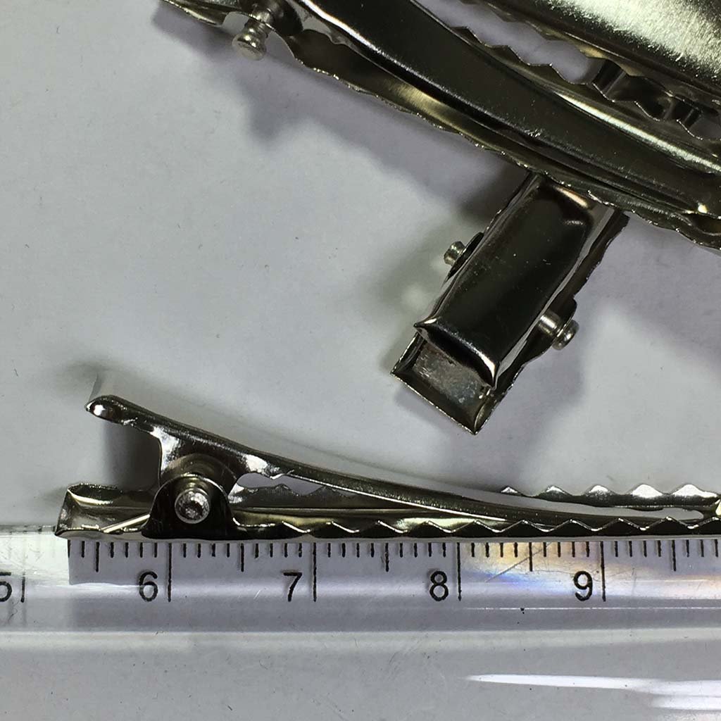 12Pcs Alligator Clips For Making Hair Bow, Flower Accessories Silver
