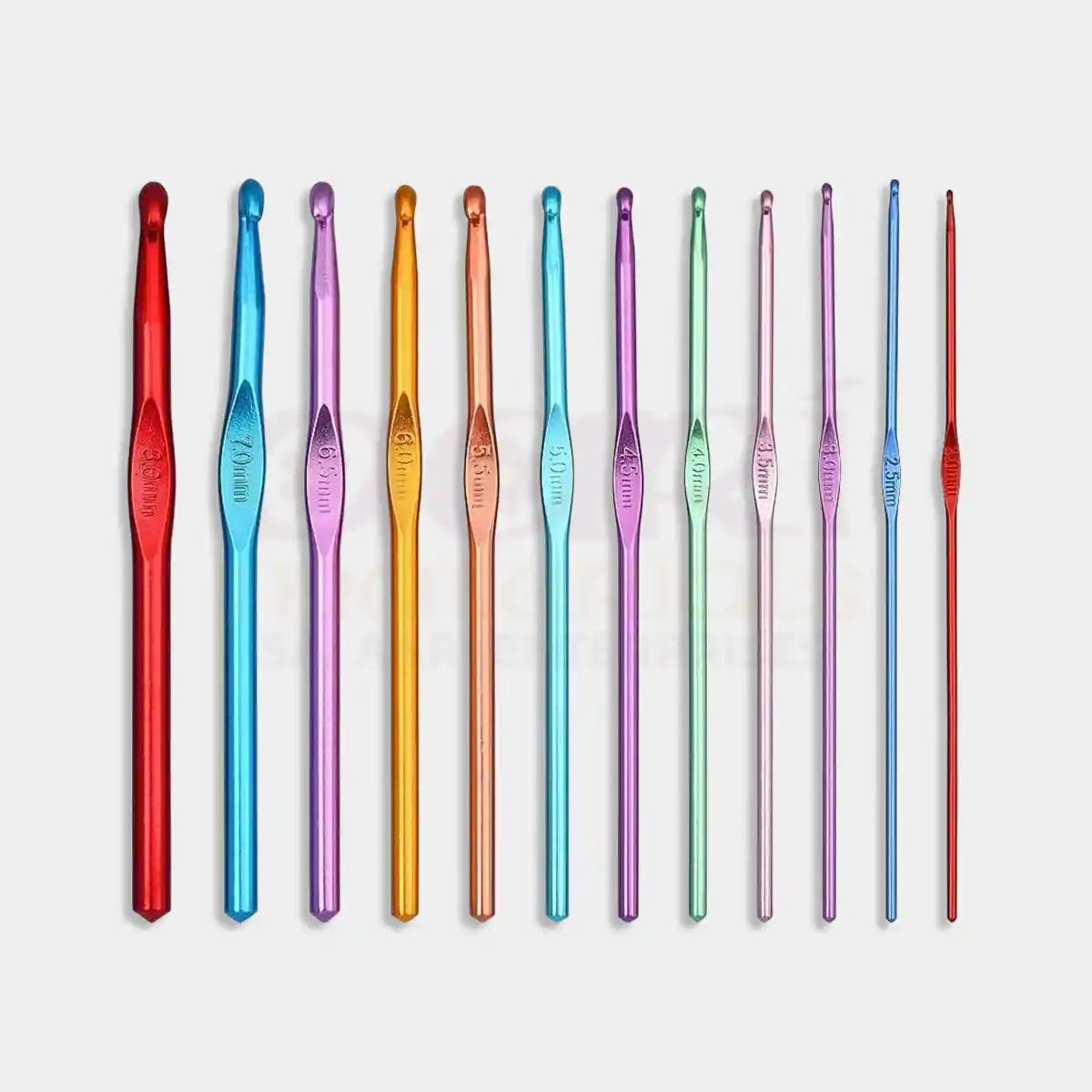 12pcs Crochet Needles Sizes 2.0mm to 8.0mm