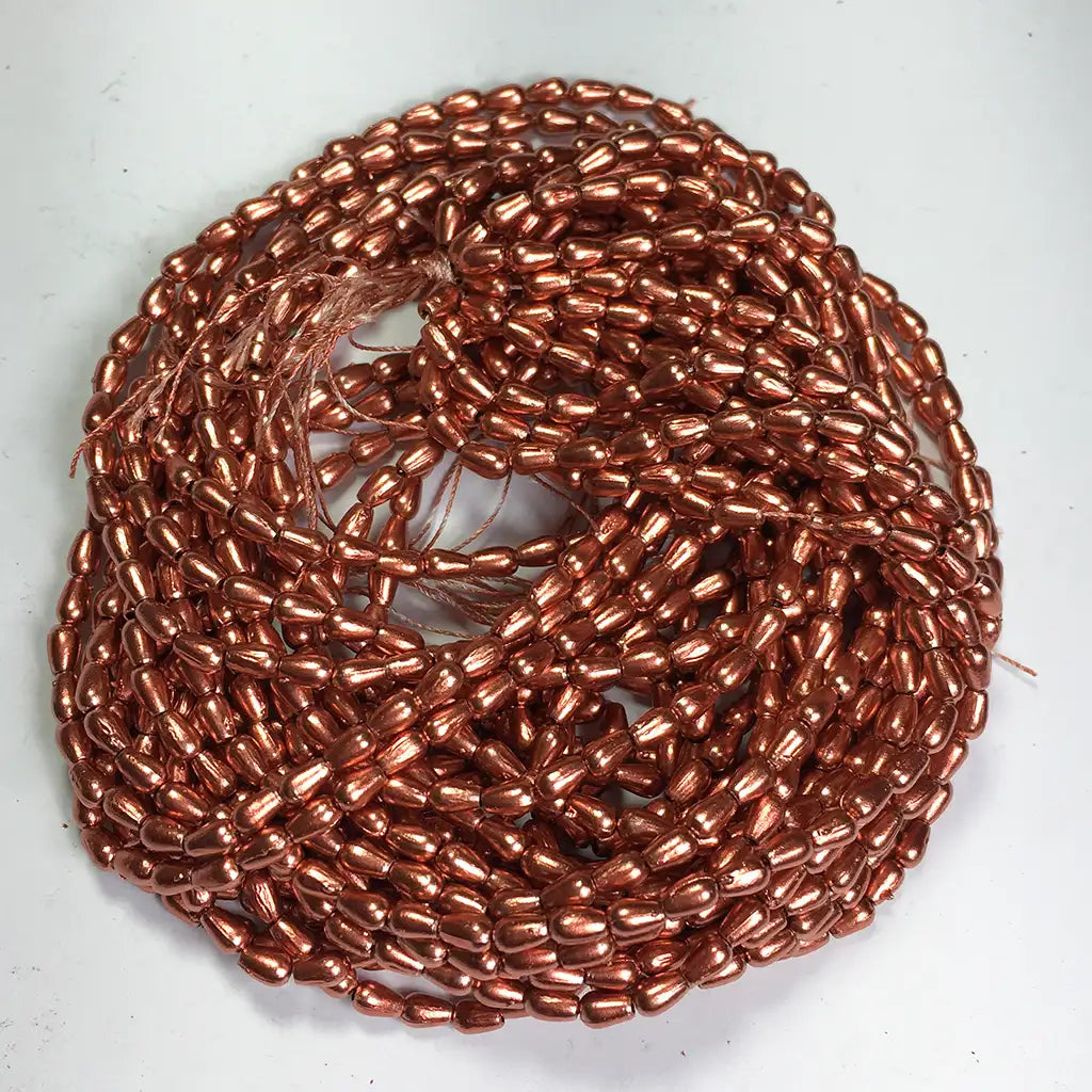3MM Drop Shape Beads Copper Color 1Bunch (12 line)
