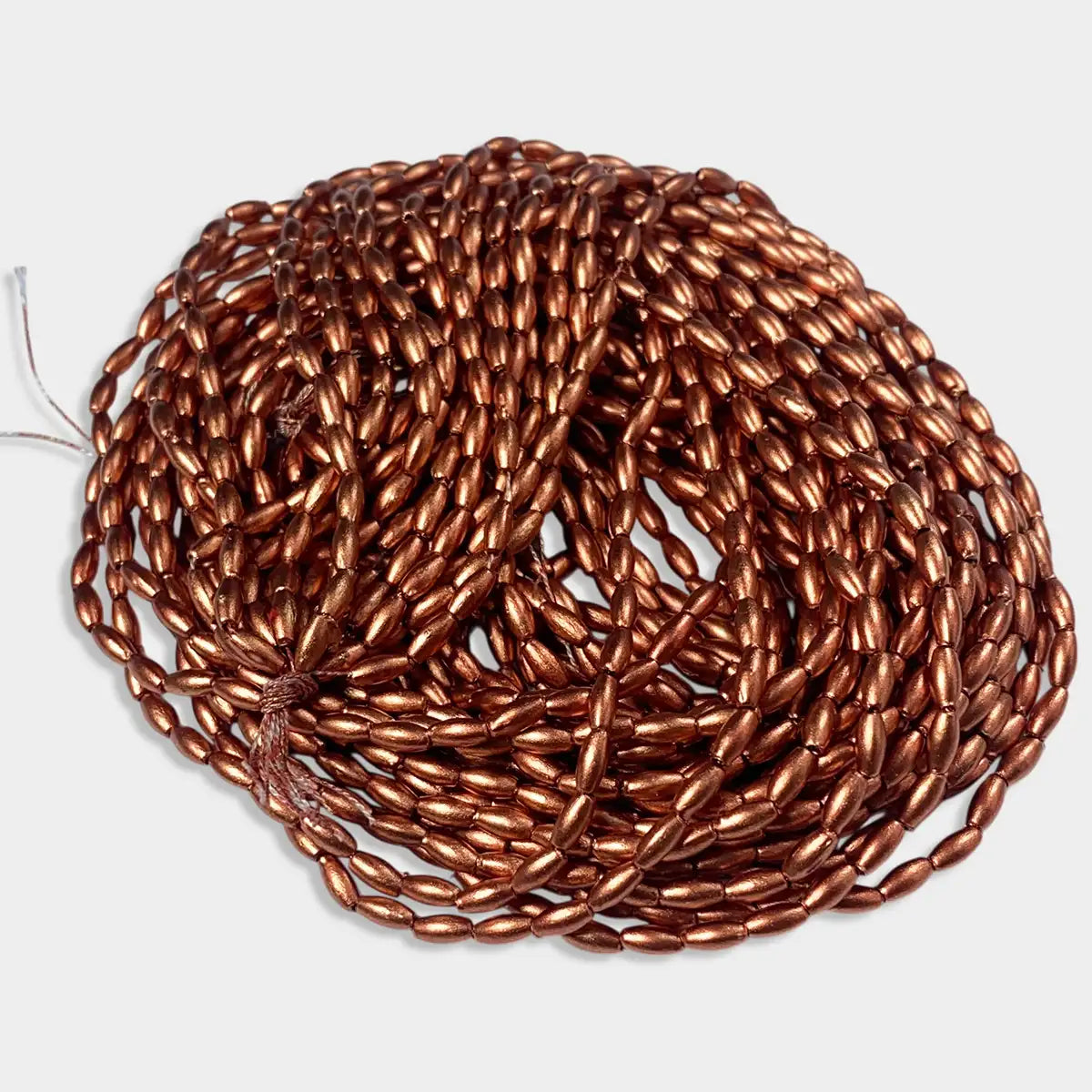 3mm Copper Beads Bunch 12 line Eye Shape - A1 quality