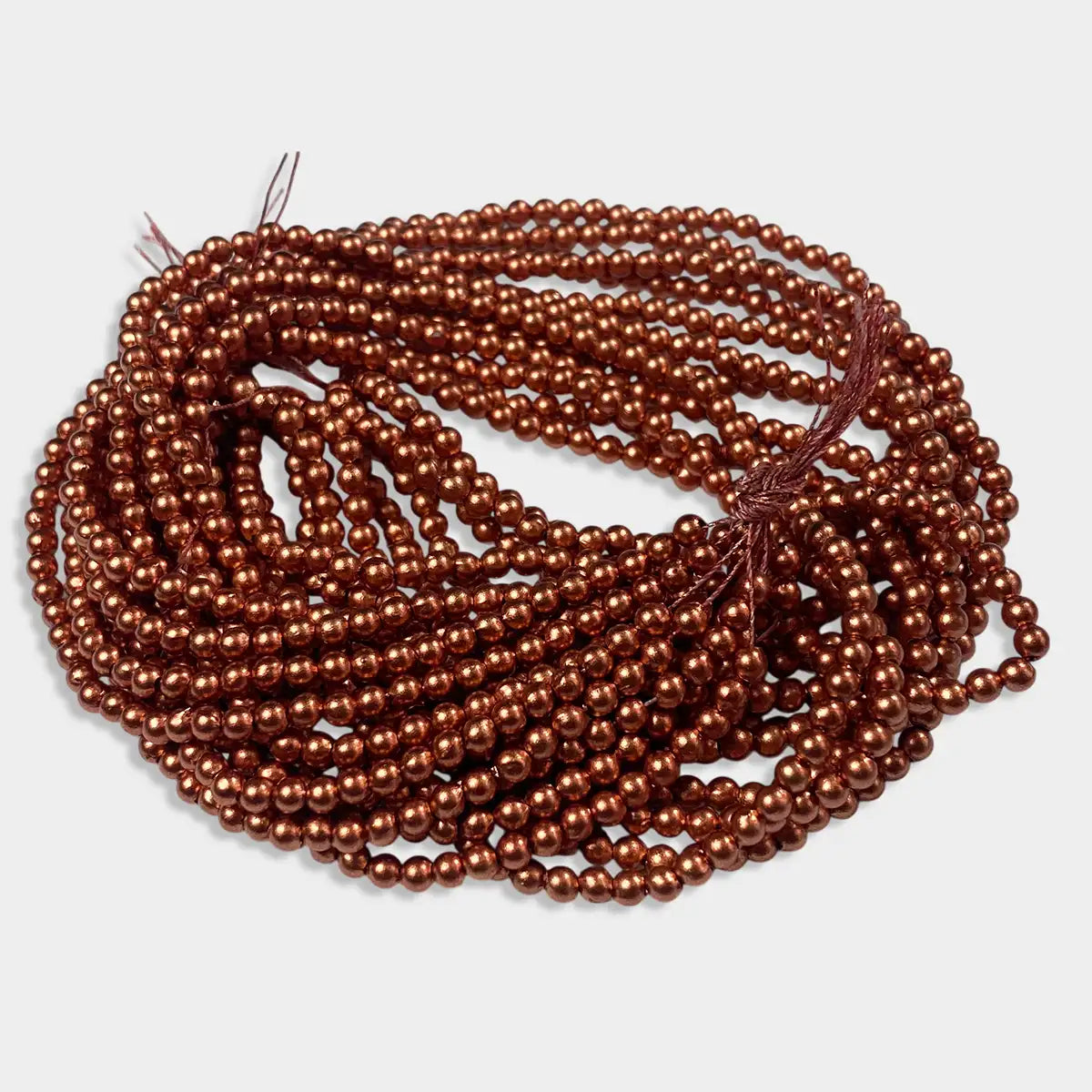 3mm Copper Beads Bunch 12 line Round Shape - A1 quality