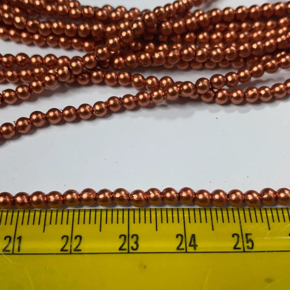 3mm Copper Beads Bunch 12 line Round Shape - A1 quality