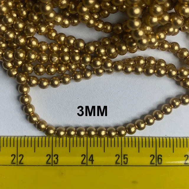 Bunch Beads -12 String lines Gold or Dull Gold Color (2, 2.5, 3, 4 and 5mm)