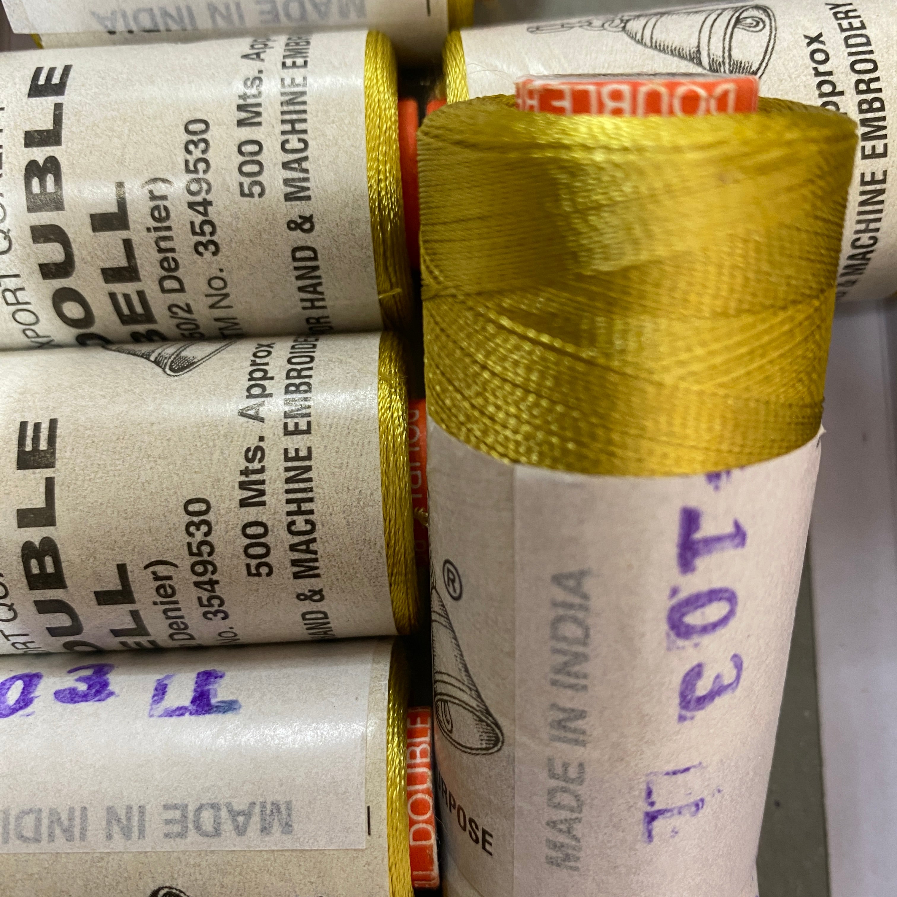 Shade No.103LL - Double Bell Silk Thread for Embroidery (1 piece)