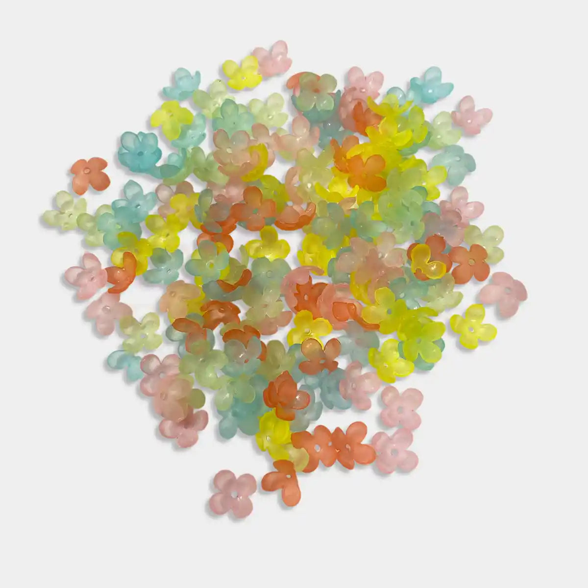 4 Small Petal Mixed Colour Flower 10mm for Brooch making - Pack of 10 grams