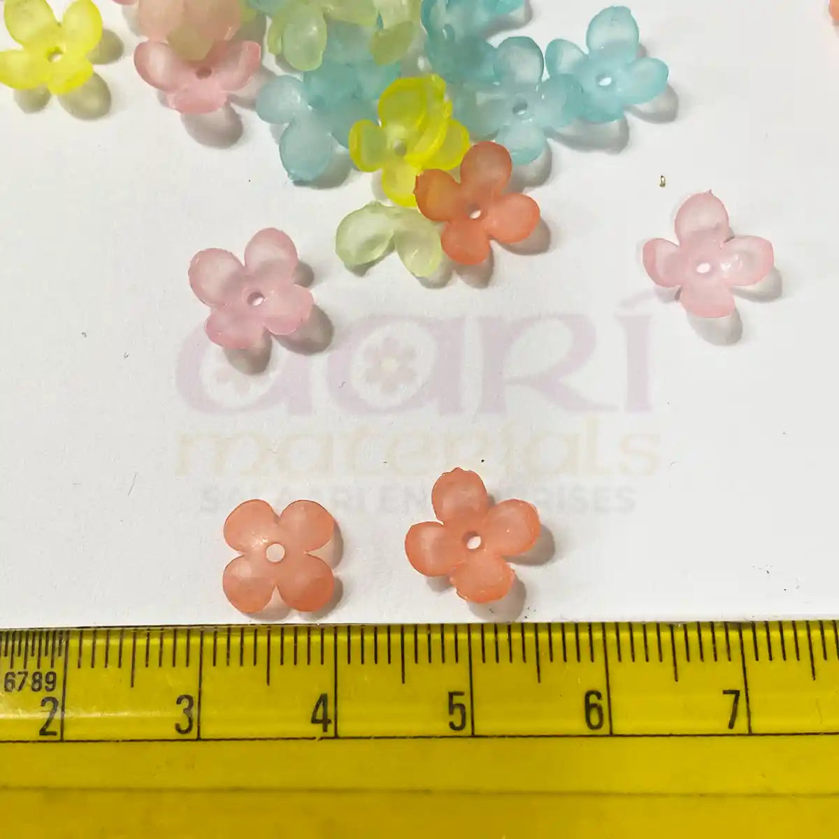 4 Small Petal Mixed Colour Flower 10mm for Brooch making - Pack of 10 grams