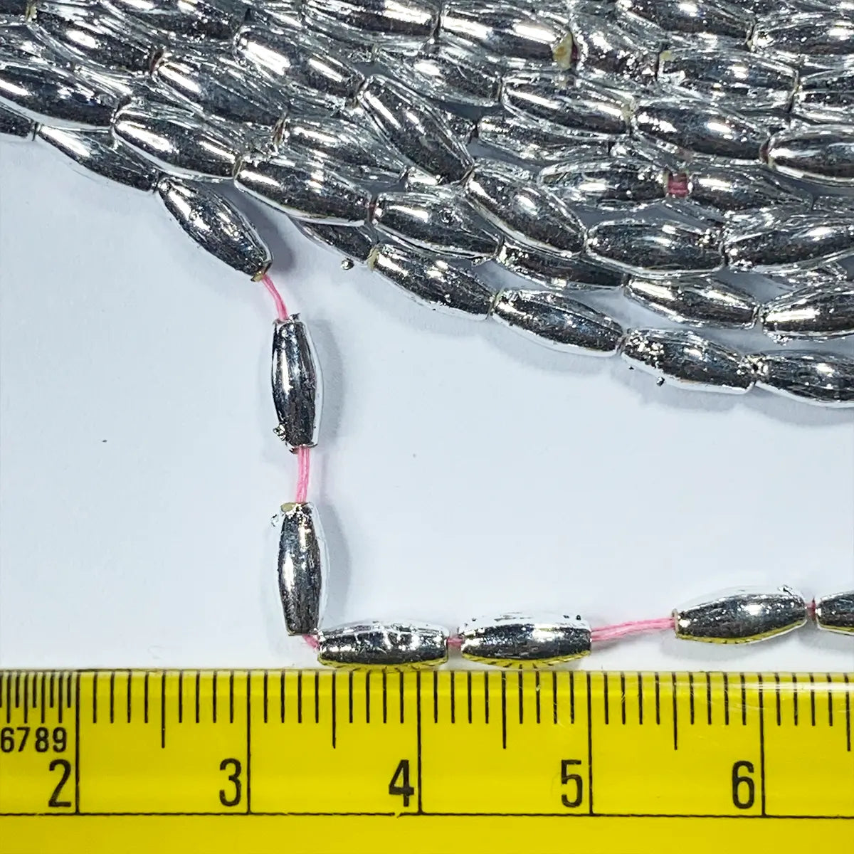 4mm Silver Color Eye Shape Beads 1Bunch(12 line)