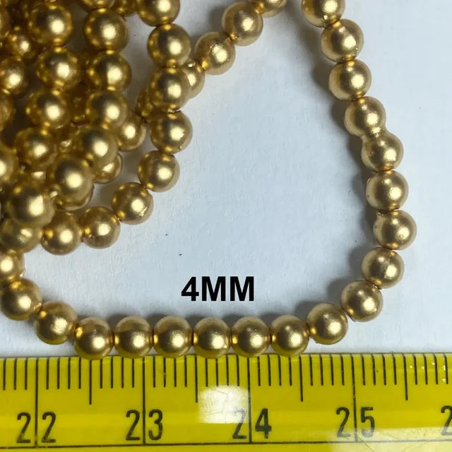 Bunch Beads -12 String lines Gold or Dull Gold Color (2, 2.5, 3, 4 and 5mm)