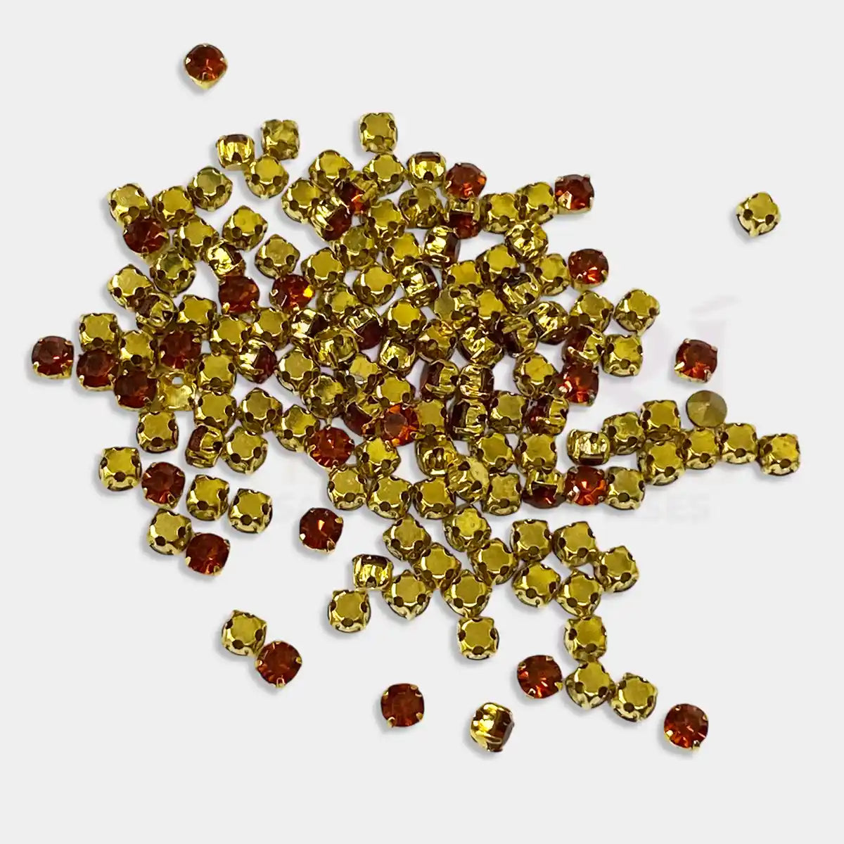 4mm Round Clip Stone with Gold Catcher (10grams)