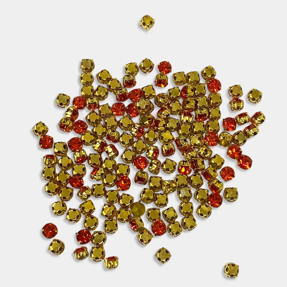 4mm Round Clip Stone with Gold Catcher (10grams)