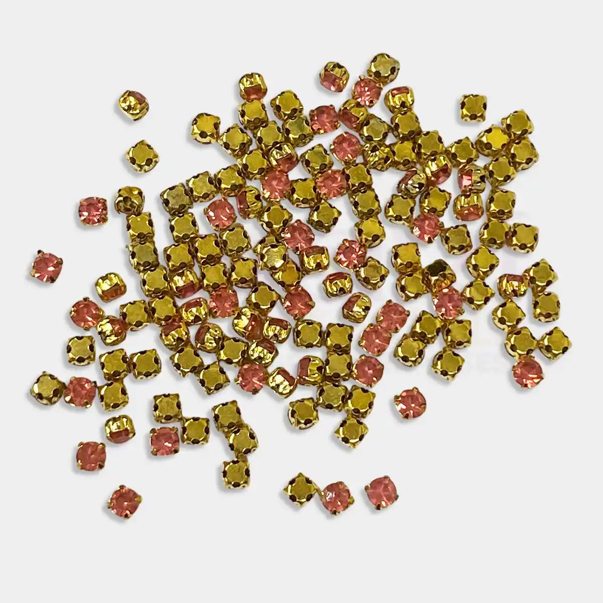 4mm Round Clip Stone with Gold Catcher (10grams)