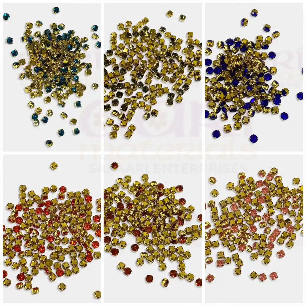 4mm Round Clip Stone with Gold Catcher (10grams)