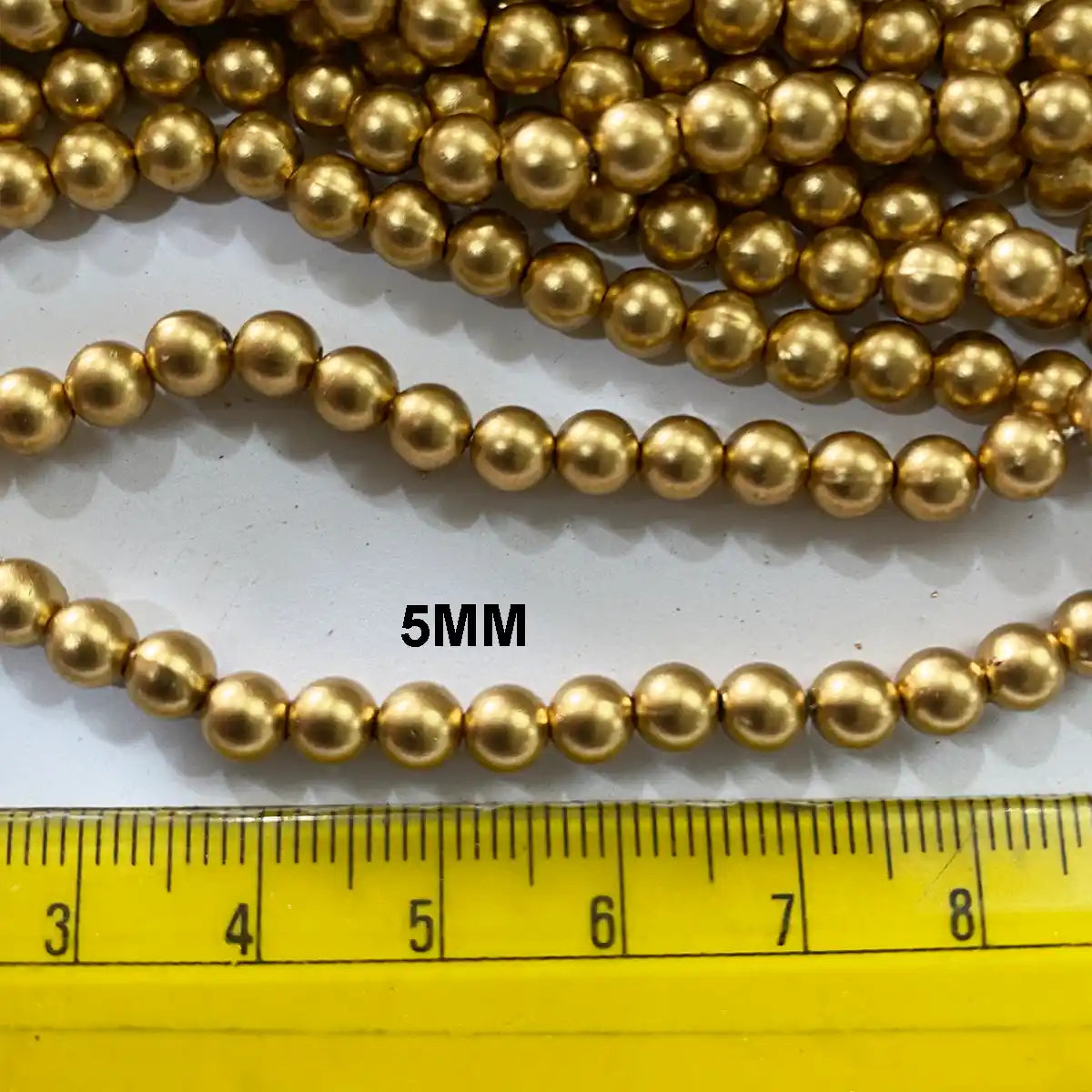 Bunch Beads -12 String lines Gold or Dull Gold Color (2, 2.5, 3, 4 and 5mm)