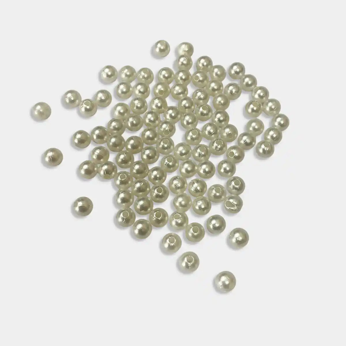 6MM White Pearl Beads - Pack of 10grams