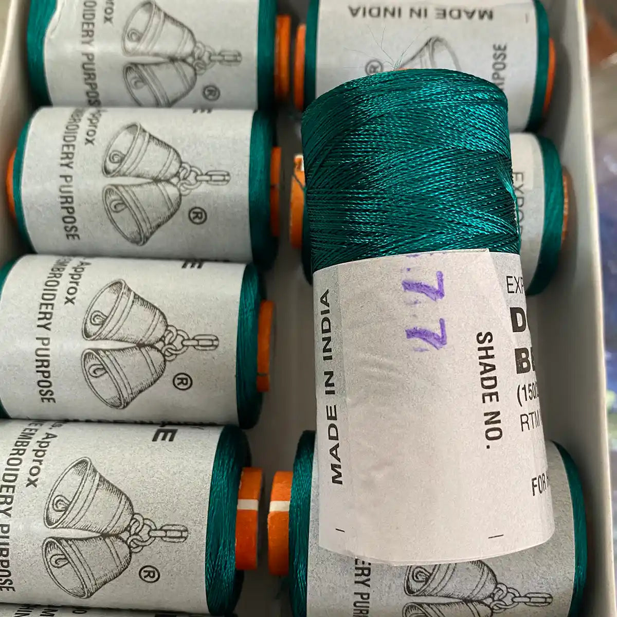 Shade No.77 - Double Bell Silk Thread for Embroidery (1 piece)