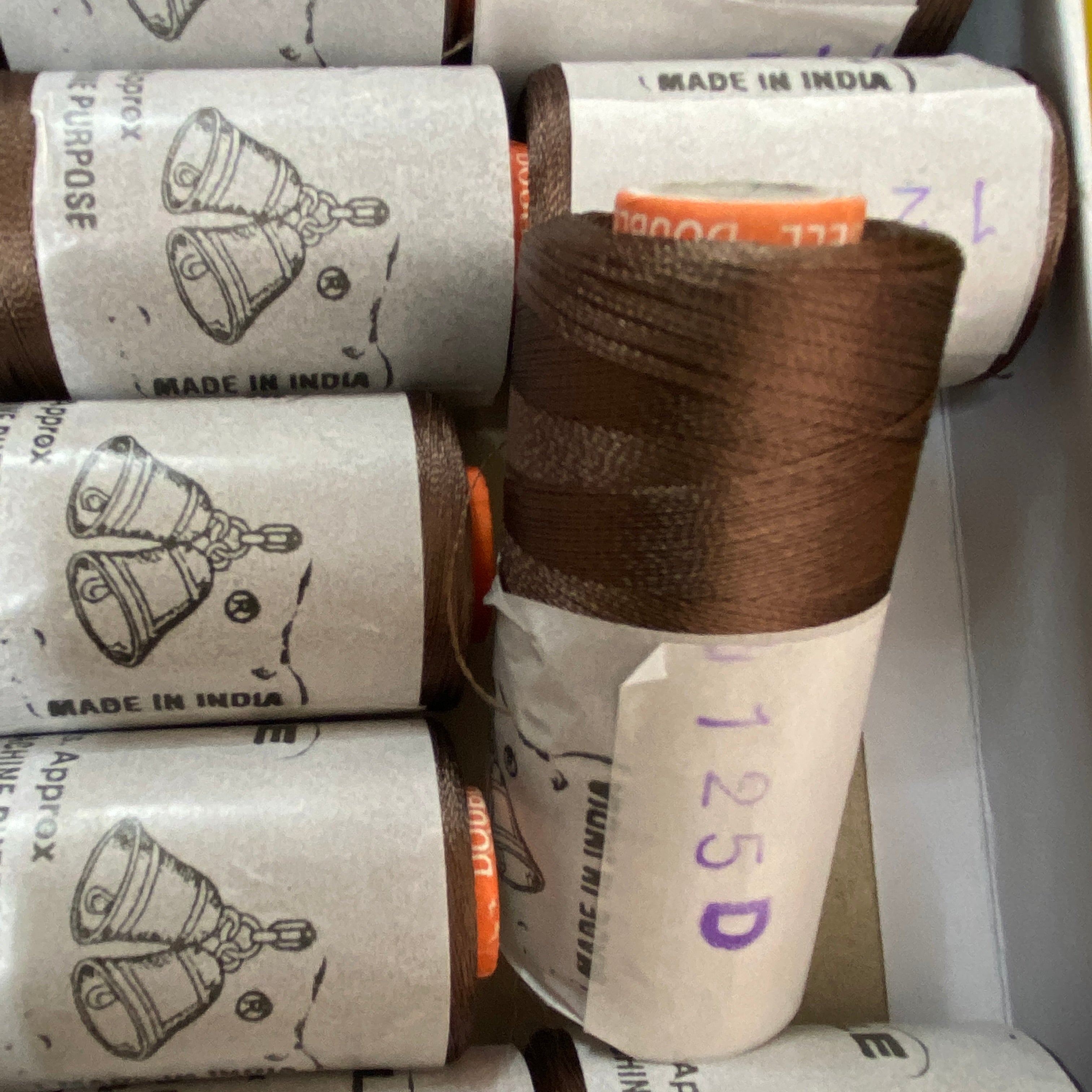Shade No.125D - Double Bell Silk Thread for Embroidery (1 piece)