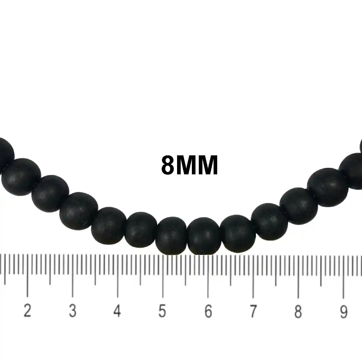8mm Original Karungali Malai (108 Beads) – Certified Ebony Wood Mala, Black Color – Pack of 1