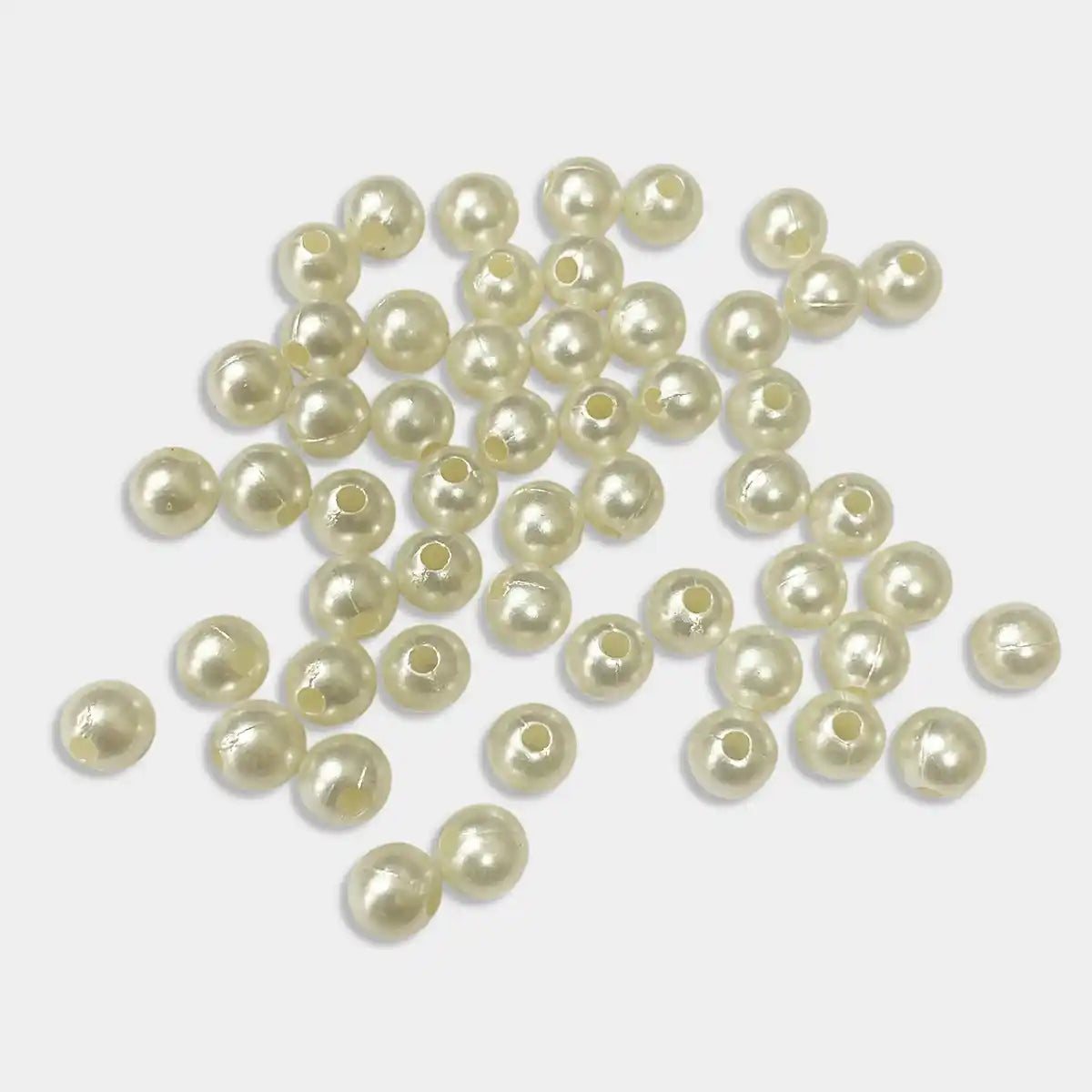 8MM White Pearl Beads - Pack of 15grams