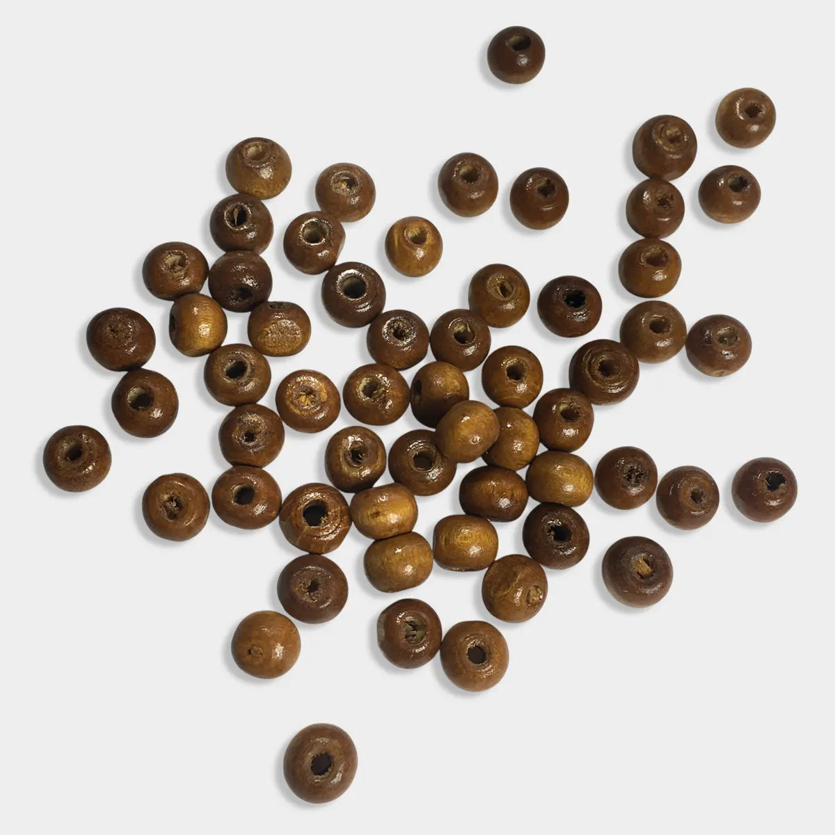 8mm Wooden Beads Round Shape Loose Spacer - Pack of 10grams