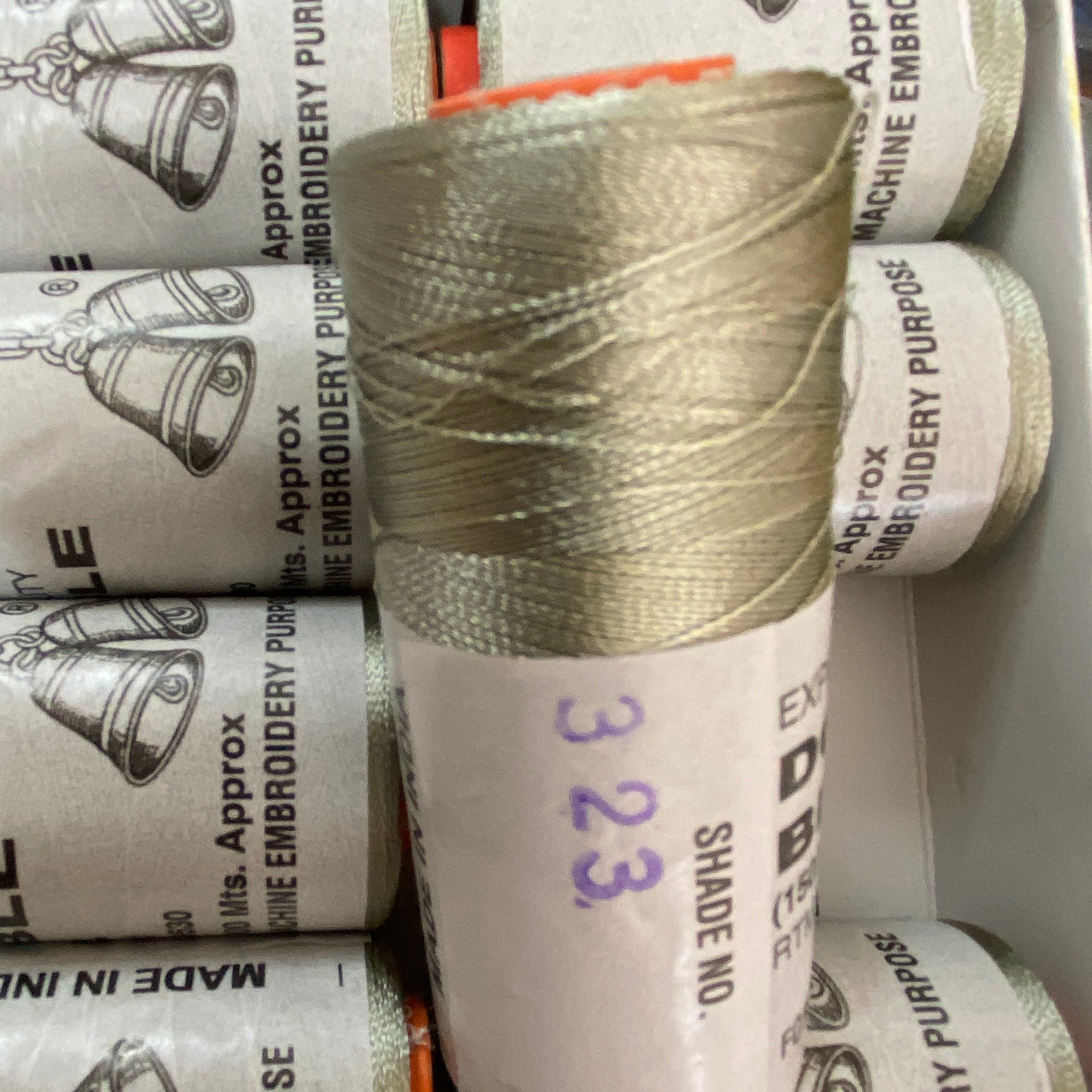 Shade No.323 - Double Bell Silk Thread for Embroidery (1 piece)