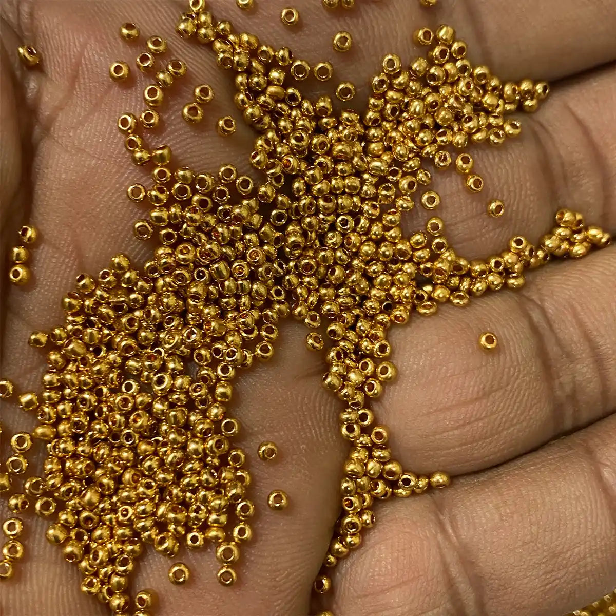 (A-Brand) Seed or Sugar Beads (2MM) 12- 0 Gold Color – 30 grams