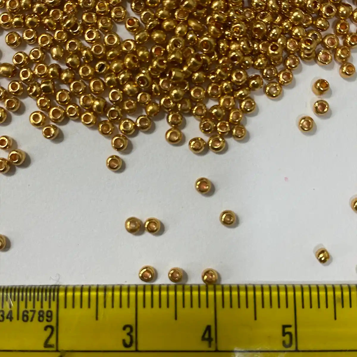 (A-Brand) Seed or Sugar Beads (2MM) 12- 0 Gold Color – 30 grams