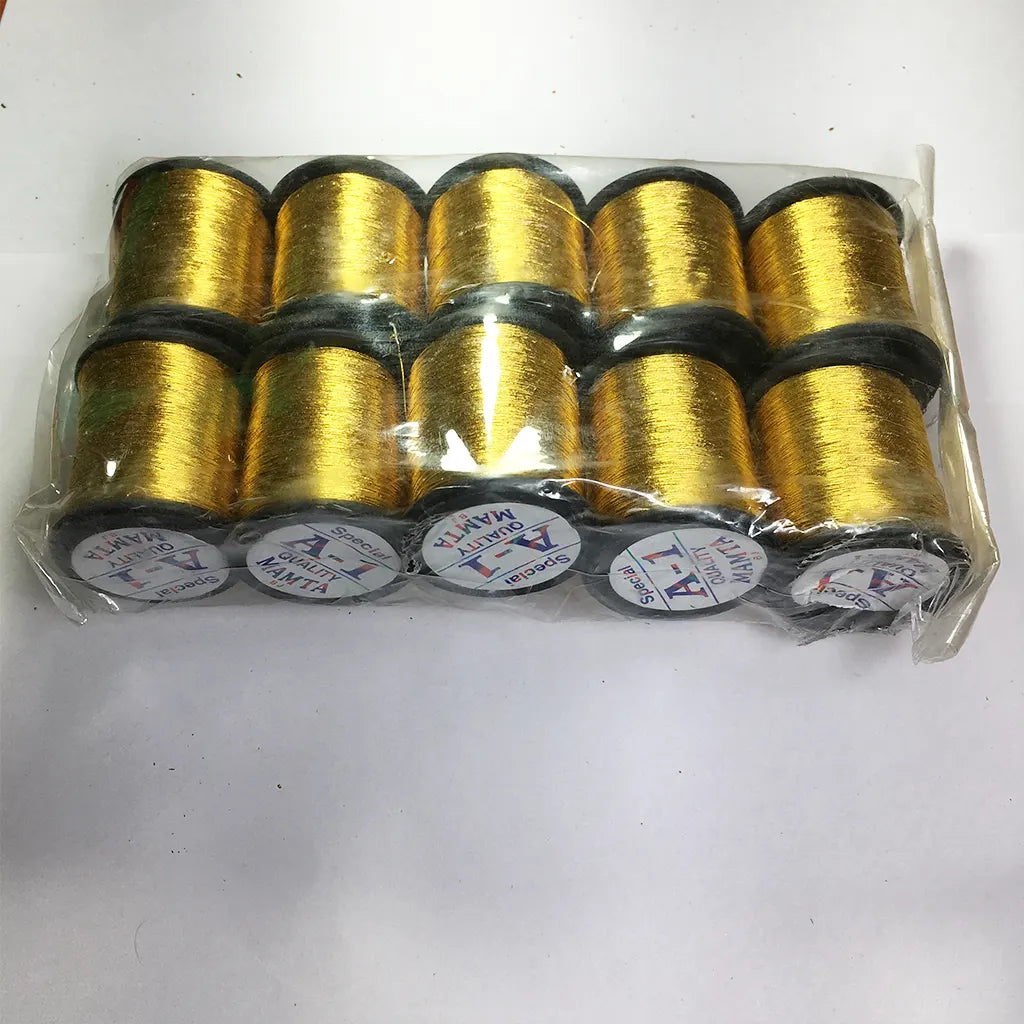 A1 Mamta Zari thread Gold (Small) 10 Reel