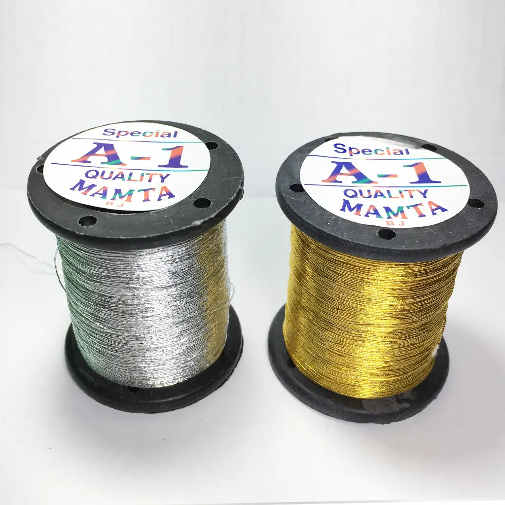 A1 Mamta Zari thread Silver and Gold (Small) 2pcs