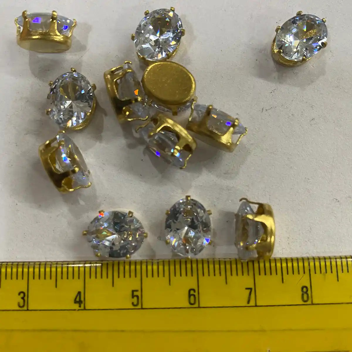 AD Clip Stone - 10x8mm Oval Shape - Pack of 12pcs