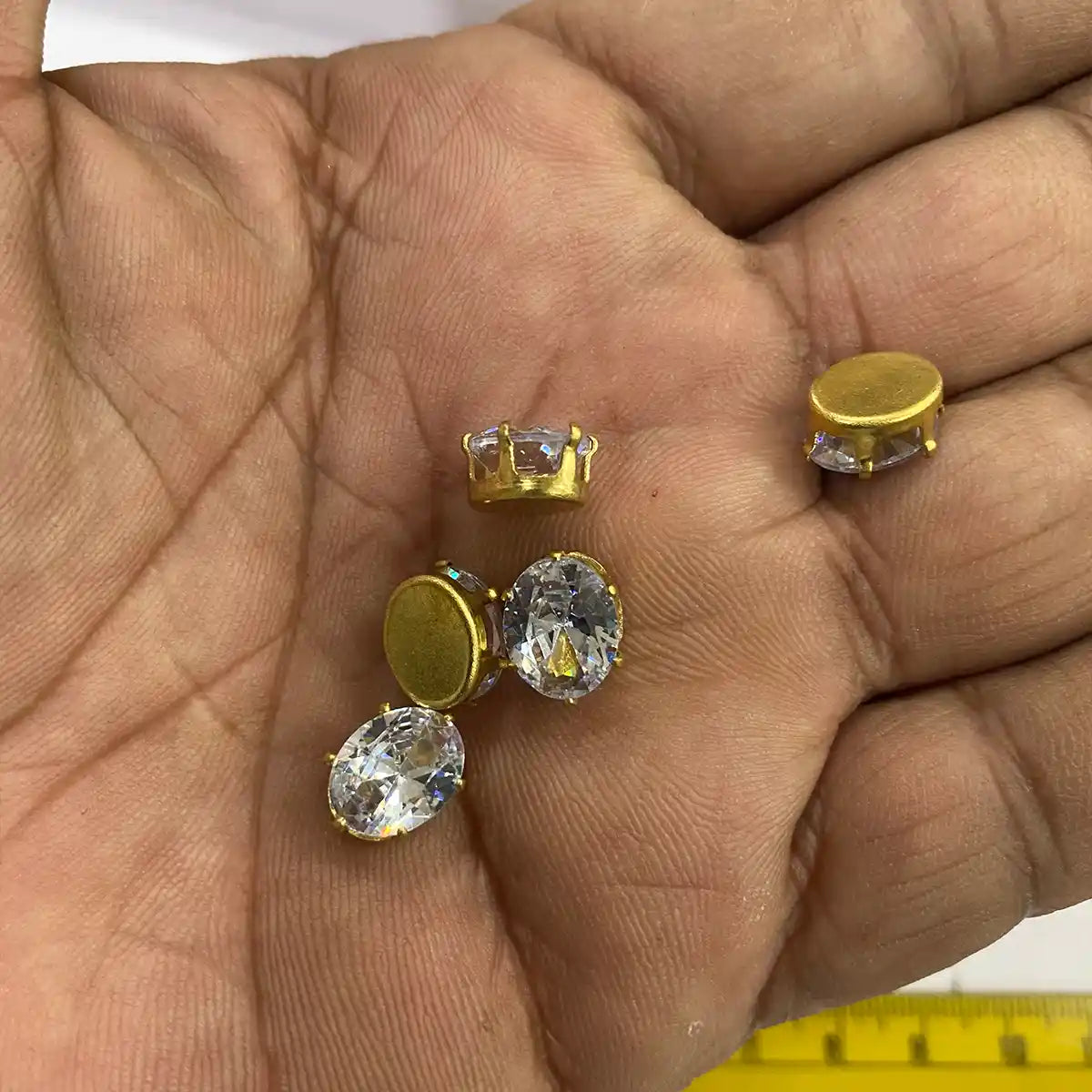 AD Clip Stone - 10x8mm Oval Shape - Pack of 12pcs