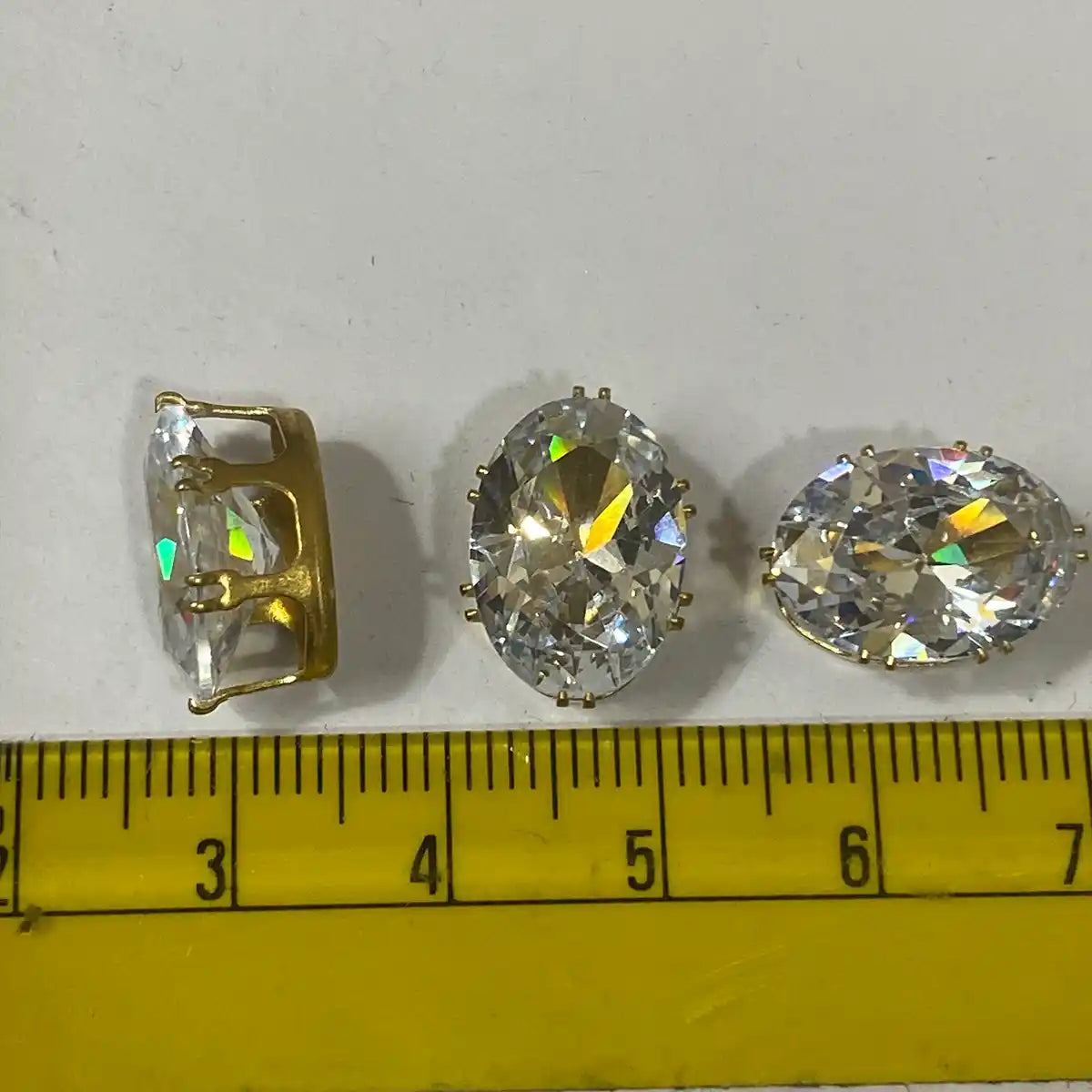 AD Clip Stone - 14x10mm Oval Shape - Pack of 6pcs