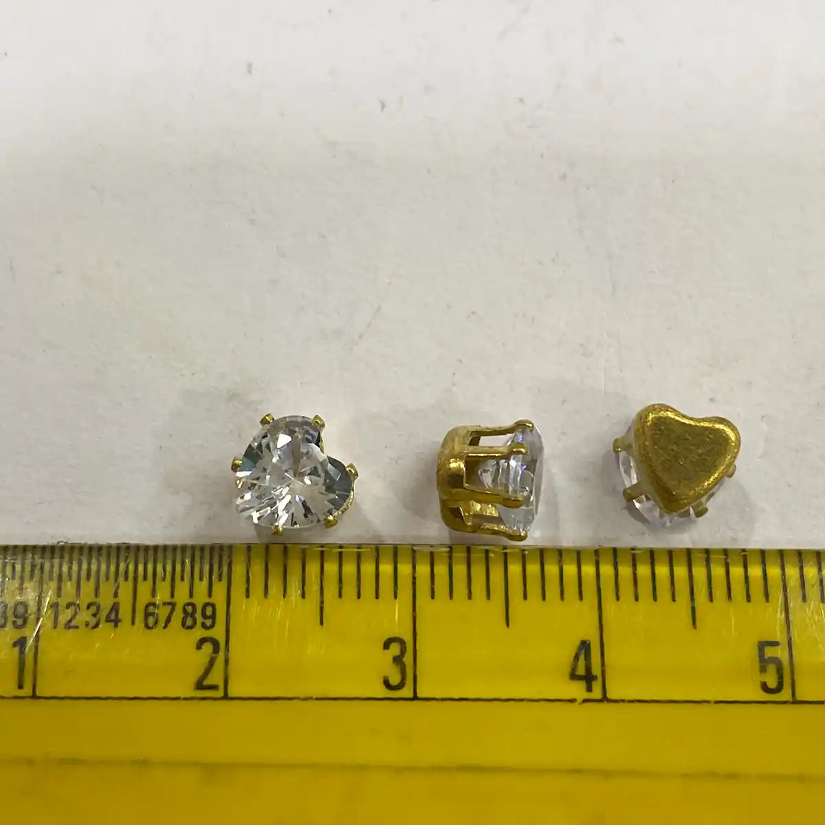 AD Clip Stone - 6mm Heart Shape - Pack of 12pcs