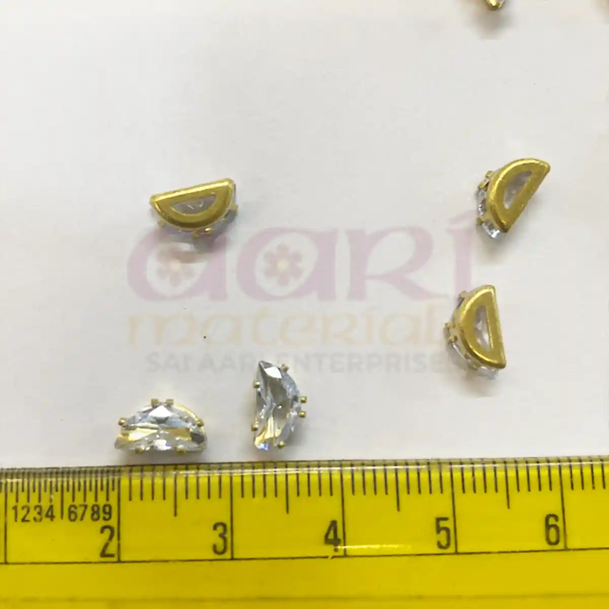 AD Clip Stone - 6x4mm D-Cut Shape - Pack of 12pcs