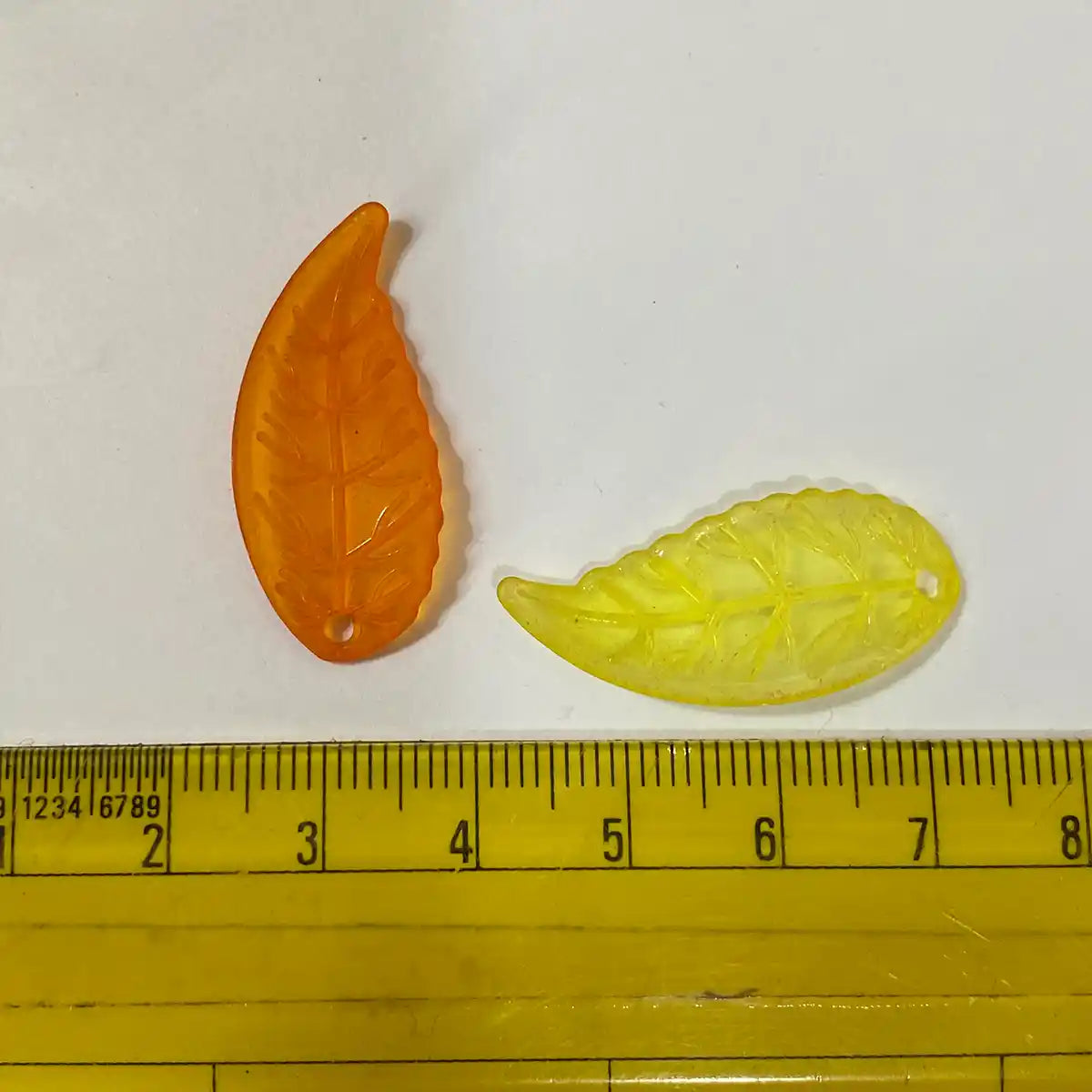Acrylic Leaf (30x15mm) Beads with Mixed Color for Brooch Making Pack of 10 grams