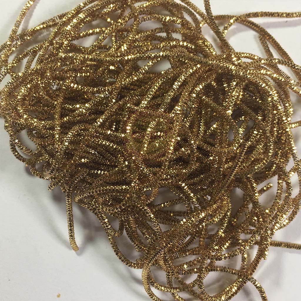 Nakshi Metallic Wire for Aari work Shining Spring Zardoshi 1mm Color Antique Gold (15grams)