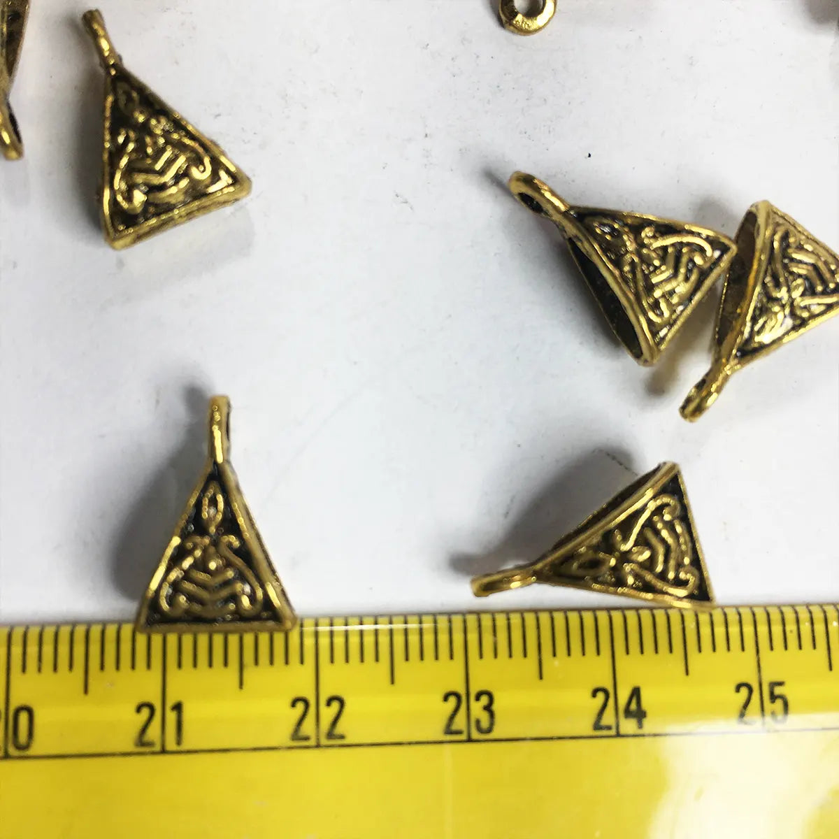 Antique Gold Designer Bails or Loops for Jewelry Making pack of 6 pcs