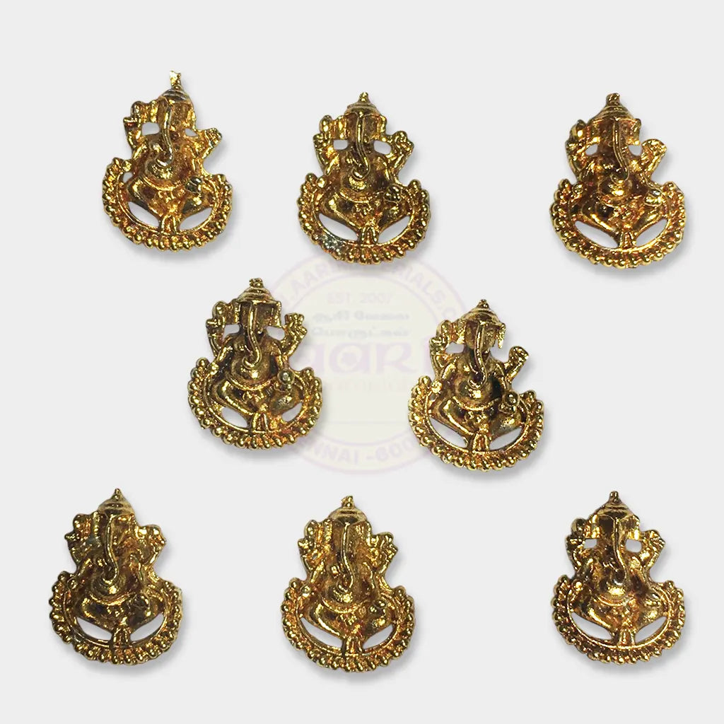 Antique Gold God Ganesh Metal Pendants for Jewellery & Craft Making 1pc