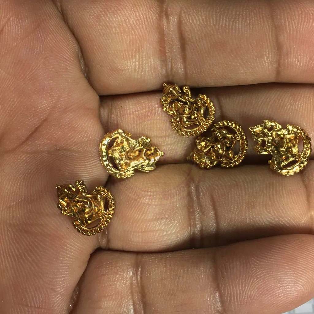Antique Gold God Ganesh Metal Pendants for Jewellery & Craft Making 1pc