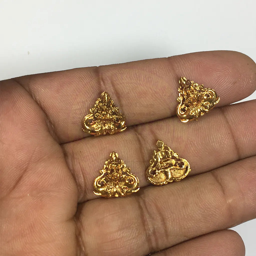 Antique Gold Lakshmi Metal Pendants for Jewellery & Craft Making - 1piece