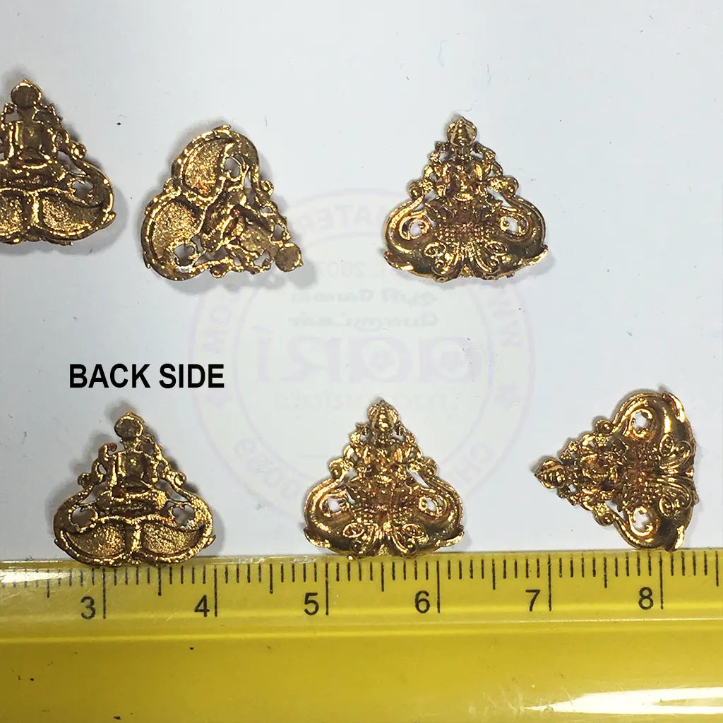 Antique Gold Lakshmi Metal Pendants for Jewellery & Craft Making - 1piece