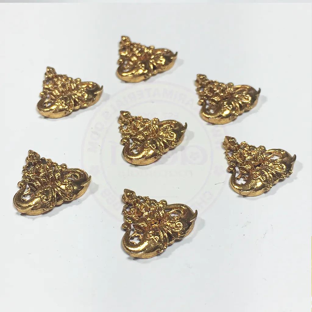Antique Gold Lakshmi Metal Pendants for Jewellery & Craft Making - 1piece