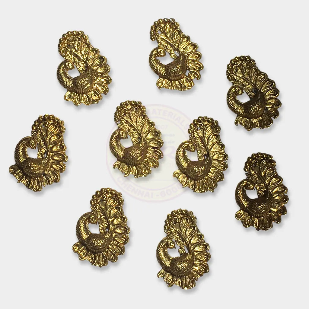Antique Gold Peacock Pendants for Jewellery & Craft Making - 1piece