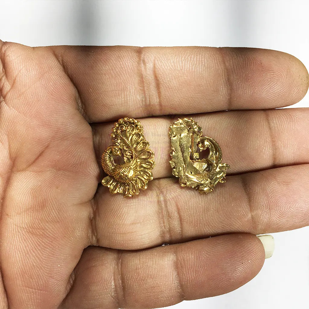 Antique Gold Peacock Pendants for Jewellery & Craft Making - 1piece