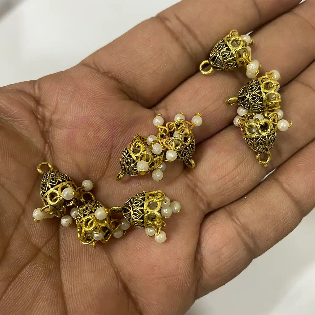 Antique Gold Loreal Jhumka Model No - MD846 (2 Pcs)