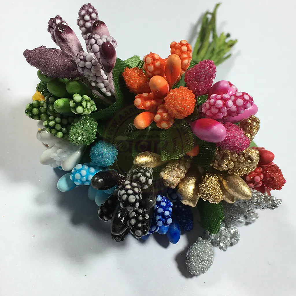 Artificial Pollen Flower for Jewelry Making (Mixed Colors) 1bunch